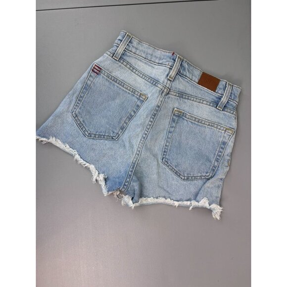 BDG women's 24 light wash high rise girlfriend denim cutoff jean shorts - Picture 3 of 6